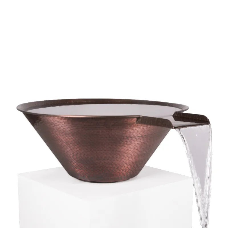 Cazo water bowl hammered copper