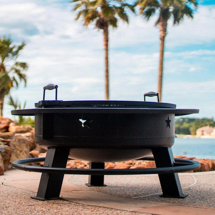 Old Country BBQ Pits Fire Pit 36 Inch patio side view