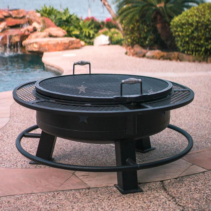Old Country BBQ Pits Fire Pit 36 Inch top view