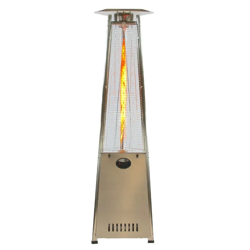 RADtec Pyramid Flame Propane Patio Heater Stainless Steel with flame