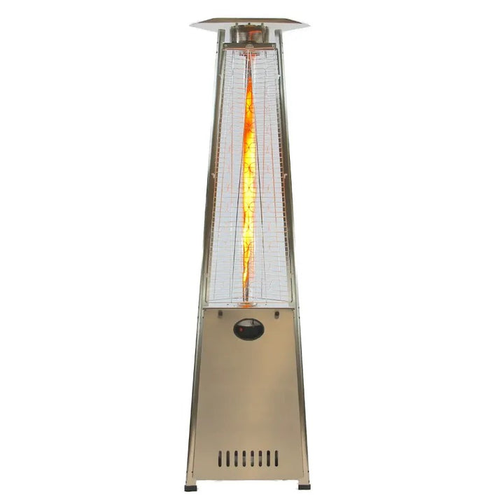 RADtec Pyramid Flame Propane Patio Heater Stainless Steel with flame