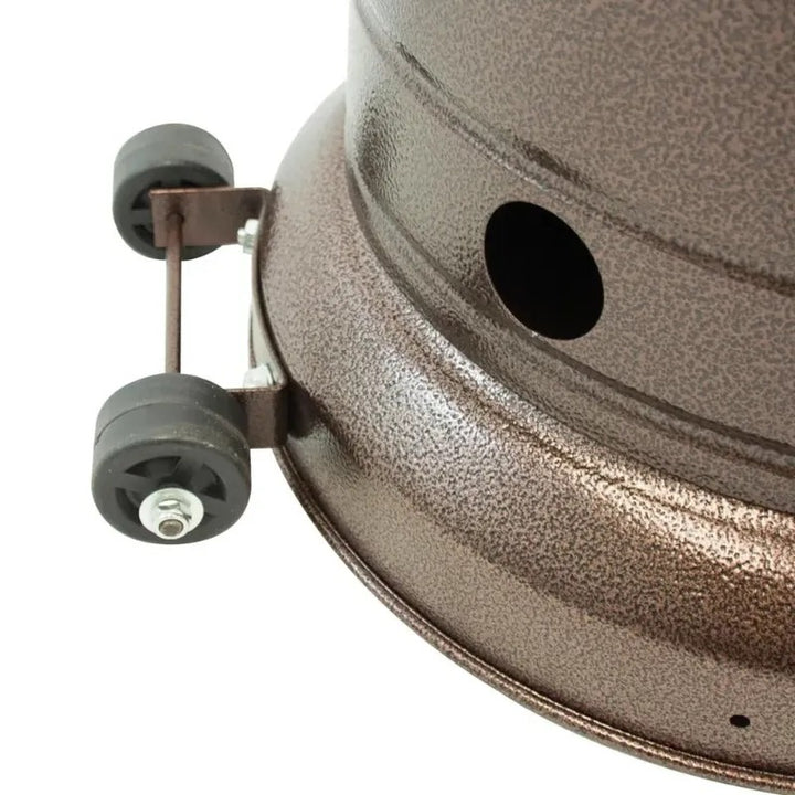 RADtec Real Flame Propane Patio Heater Antique Bronze base wheels