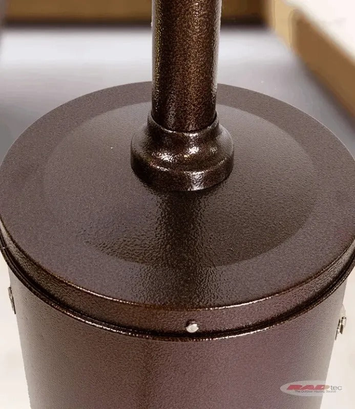 RADtec Real Flame Propane Patio Heater Antique Bronze top base
