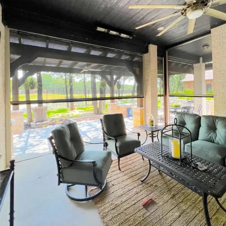 RADtec Torrid Series Patio Heaters heating the patio