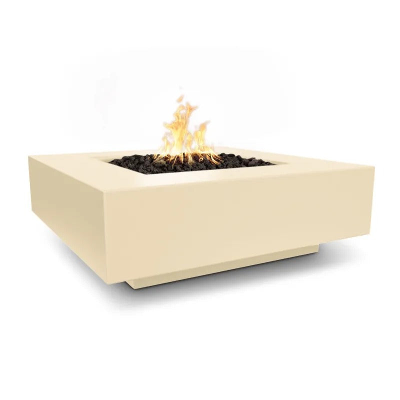 The Outdoor Plus Cabo Square Fire Pit GFRC Vanilla