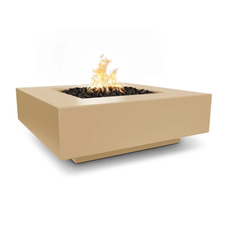 The Outdoor Plus Cabo Square Fire Pit GFRC brown