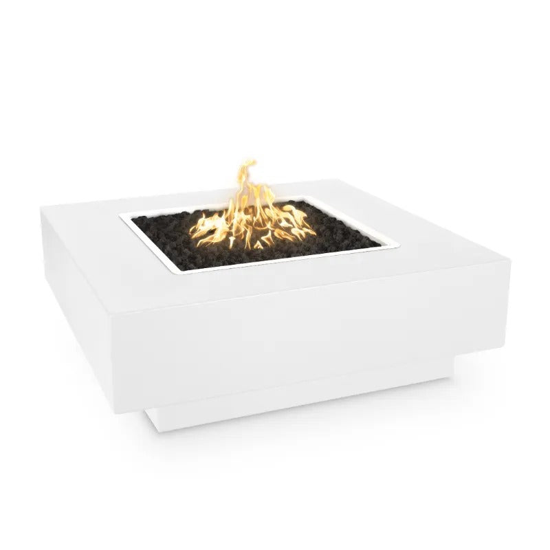 The Outdoor Plus Cabo Square Fire Pit Powder Coated White