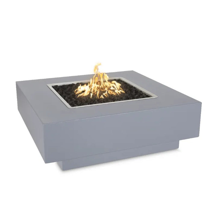 The Outdoor Plus Cabo Square Fire Pit gray powder coated