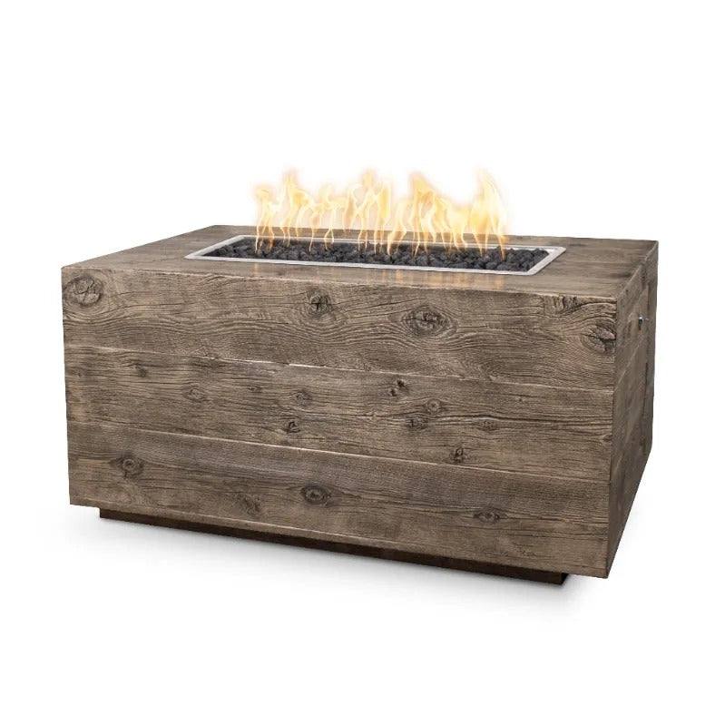 The Outdoor Plus Catalina fire pit oak wood grain