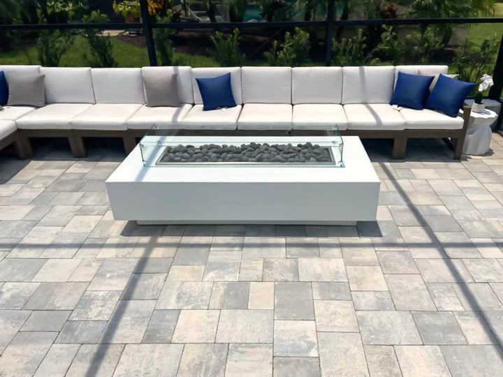 The Outdoor Plus Del Mar fire pit limestone 60 inch
