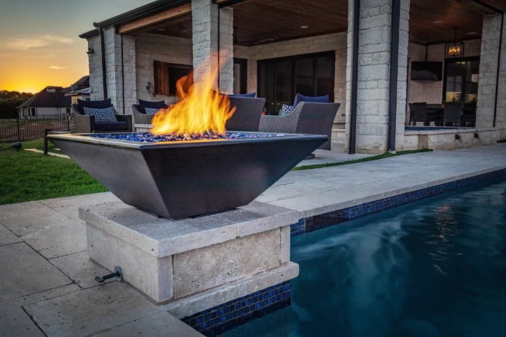 The Outdoor Plus Maya Fire Bowl GFRC Chestnut 003