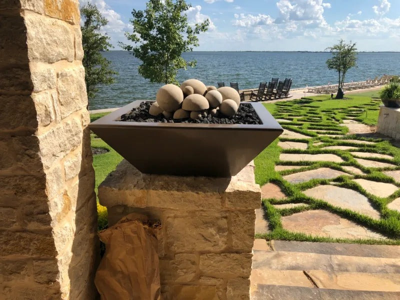 The Outdoor Plus Maya Fire Bowl GFRC Chocolate 001