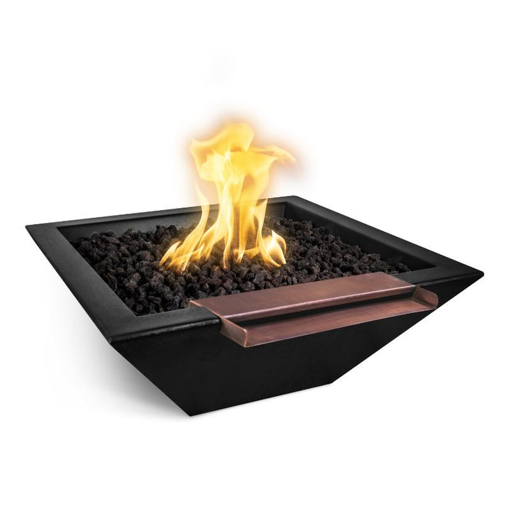 The Outdoor Plus Maya fire and water bowl black wide spill