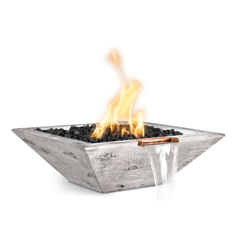 The Outdoor Plus Maya fire and water bowl ivory wood grain
