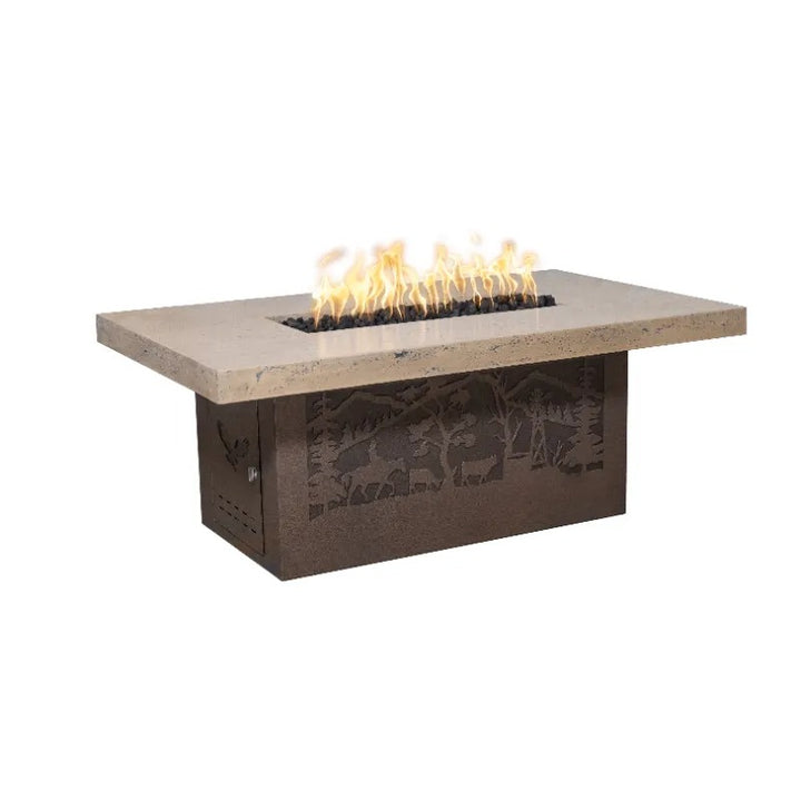 The Outdoor Plus Outback fire table cattle ranch