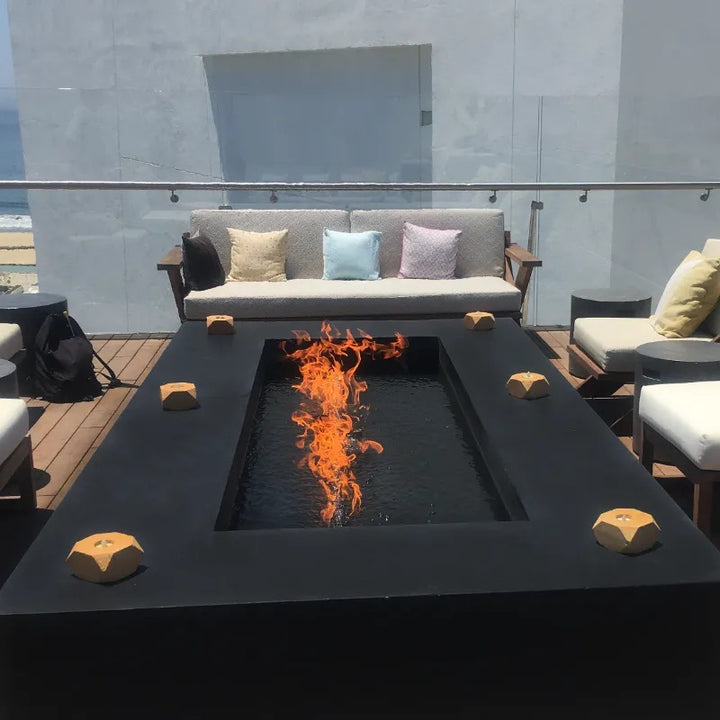 The Outdoor Plus Regal Fire Pit submersible fire rooftop patio 002