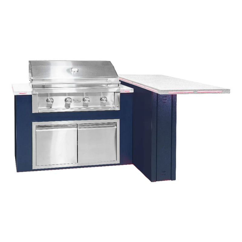 Videl Grills Alta 72R blue outdoor kitchen