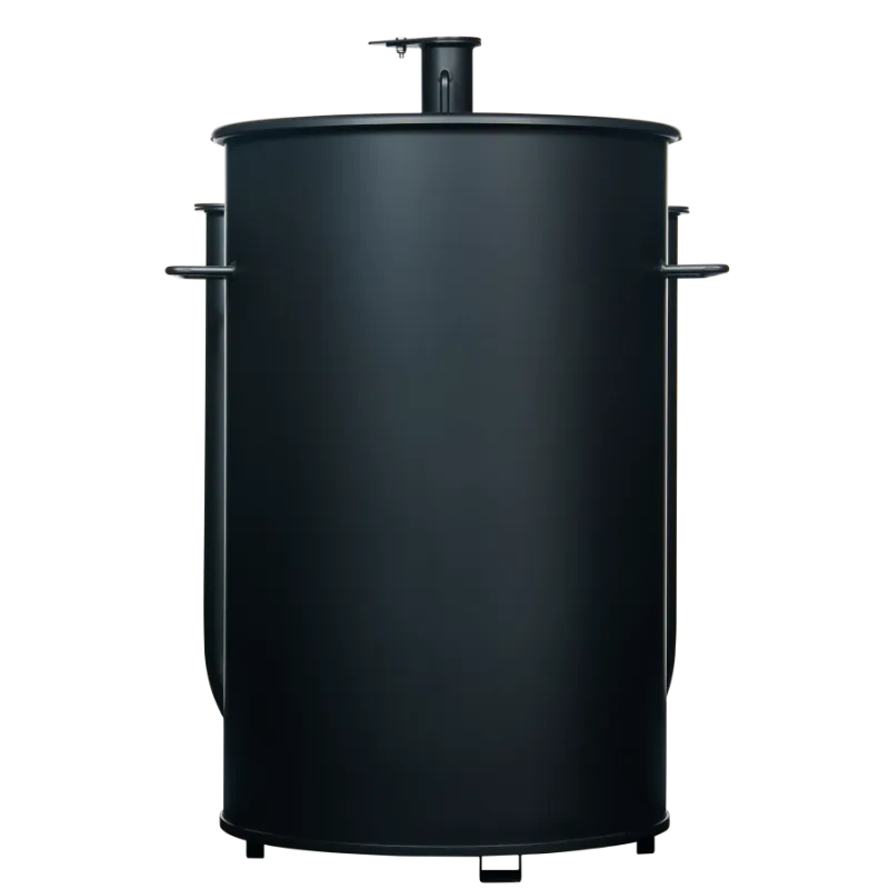 30 Gallon Gateway Drum Smoker Matte Black Back