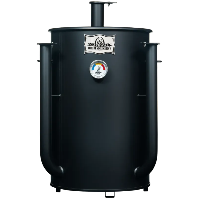 30 Gallon Gateway Drum Smoker Matte Black Front