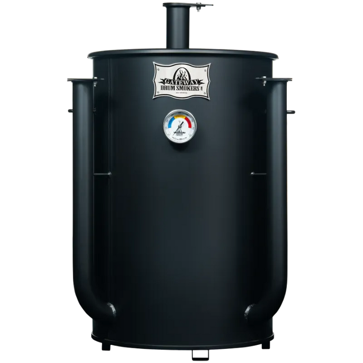 30 Gallon Gateway Drum Smoker Matte Black Front