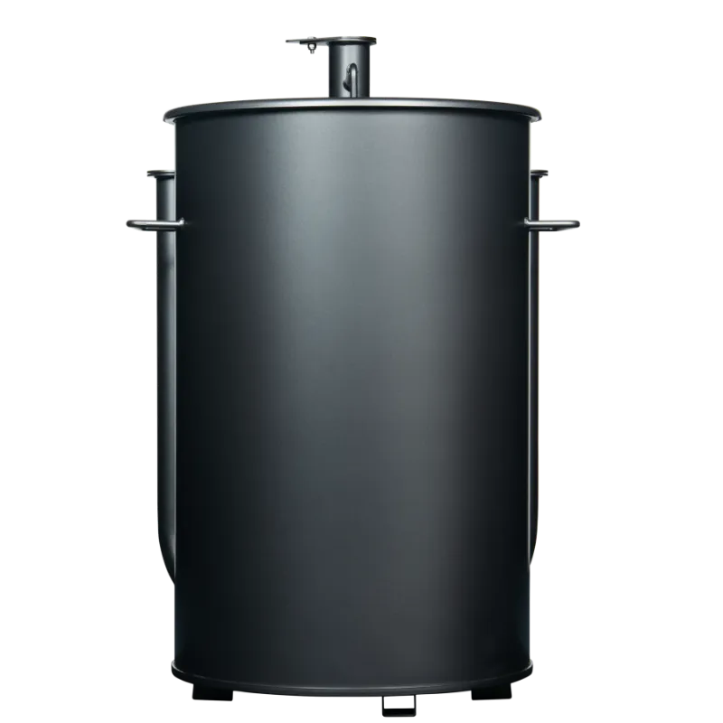 30 Gallon Gateway Drum Smoker Matte Charcoal Back