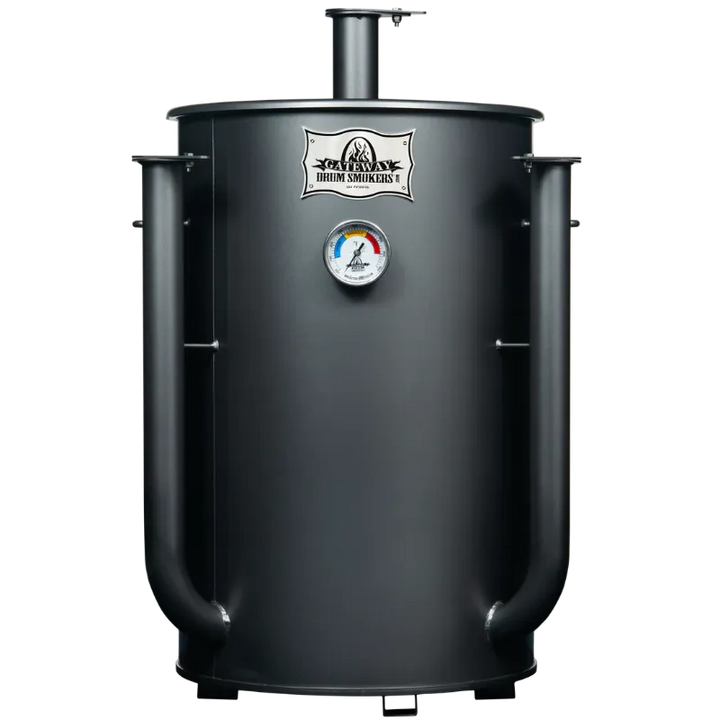 30 Gallon Gateway Drum Smoker Matte Charcoal Front