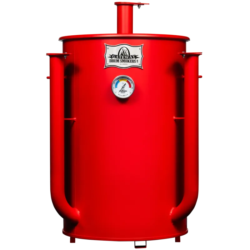 30 Gallon Gateway Drum Smoker Matte Red Front
