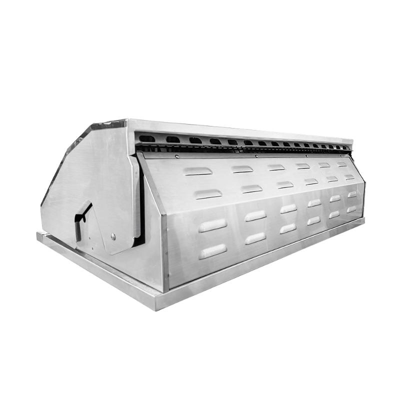 A backside view of the 36 inch Diamond series barbecue.