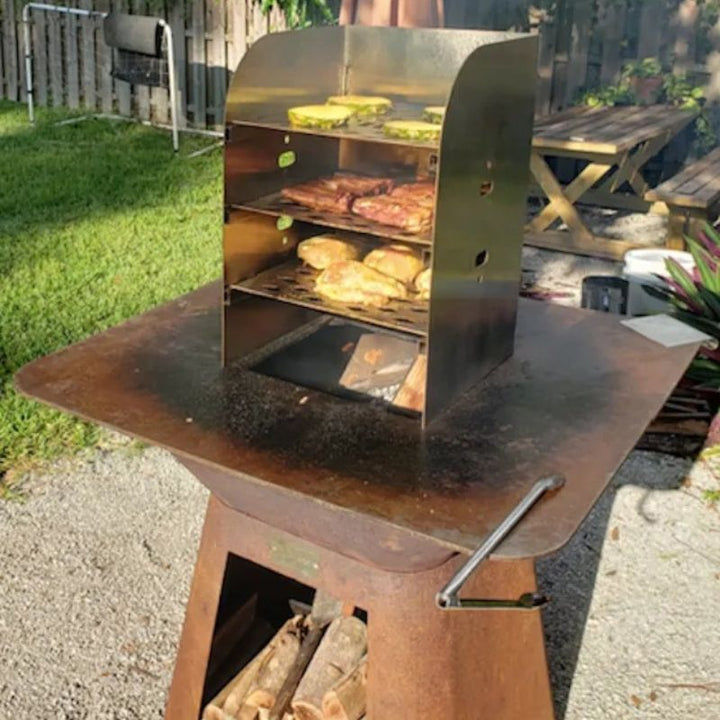 A Hancock Sterling 40 grill with a 3 in 1 smoker box