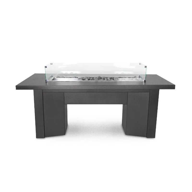 Alameda fire table powder coated black vein.