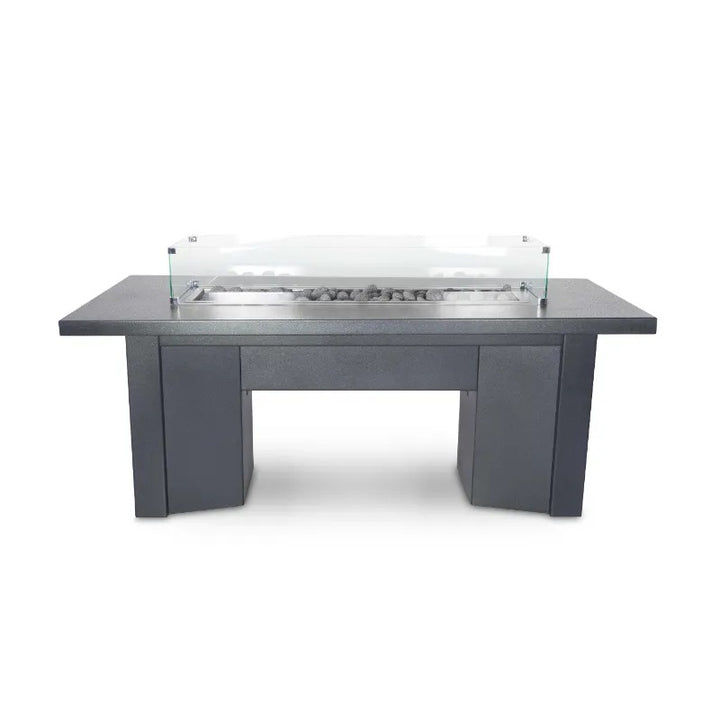 Alameda fire table powder coated gray.