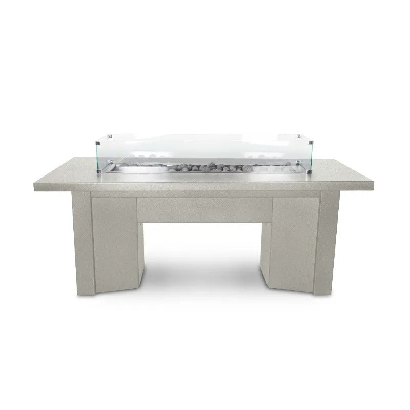 Alameda fire table powder coated pewter.