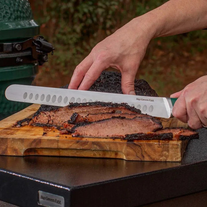 Big Green Egg Brisket Knife Cutting