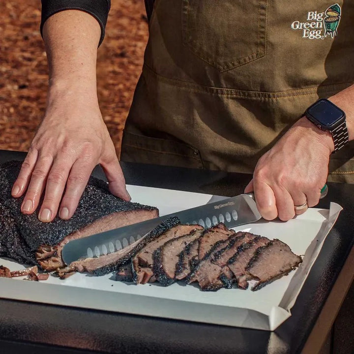 Big Green Egg Brisket Knife Cutting Beef