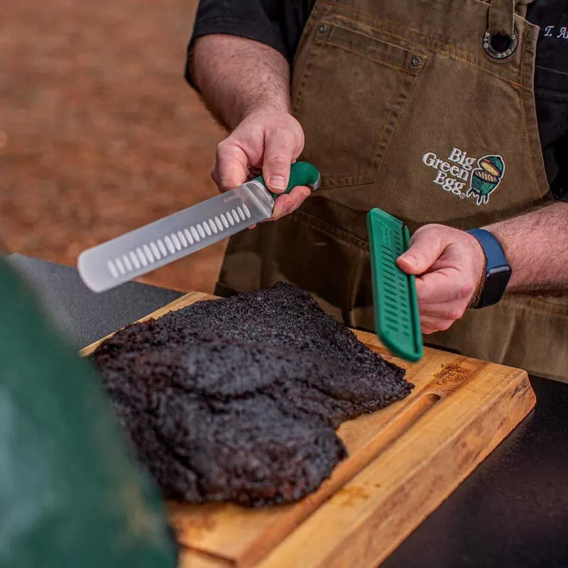 Big Green Egg Brisket Knife removing guard