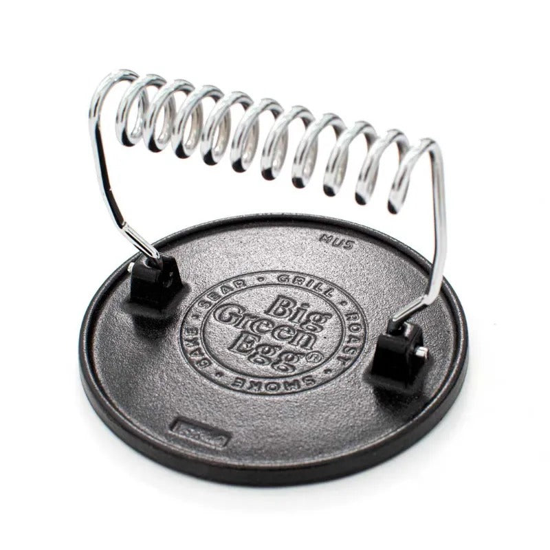 Big Green Egg Burger Press top