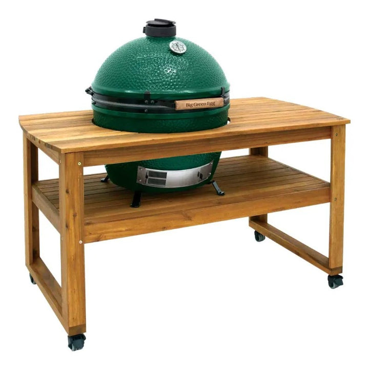 Big Green Egg XL Table Acacia with castors