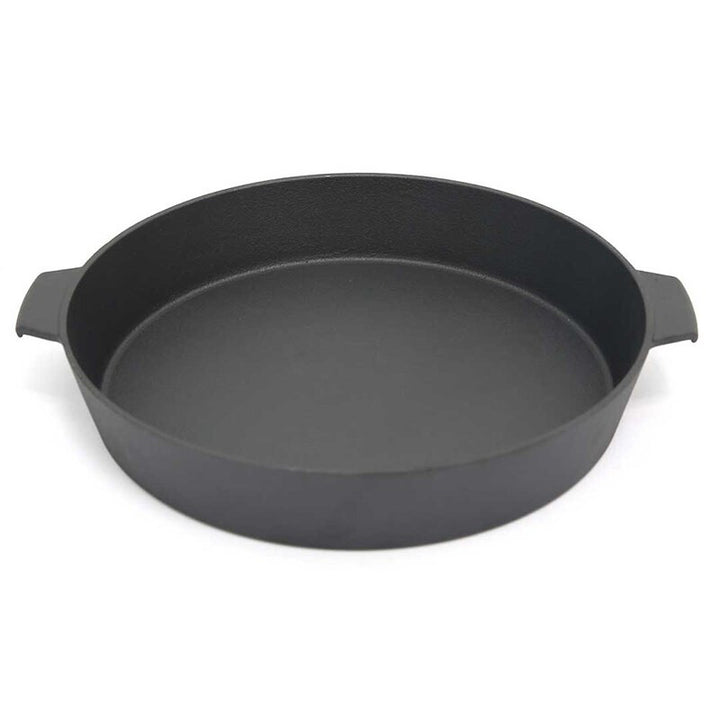 Big Green Egg cast iron skillet side