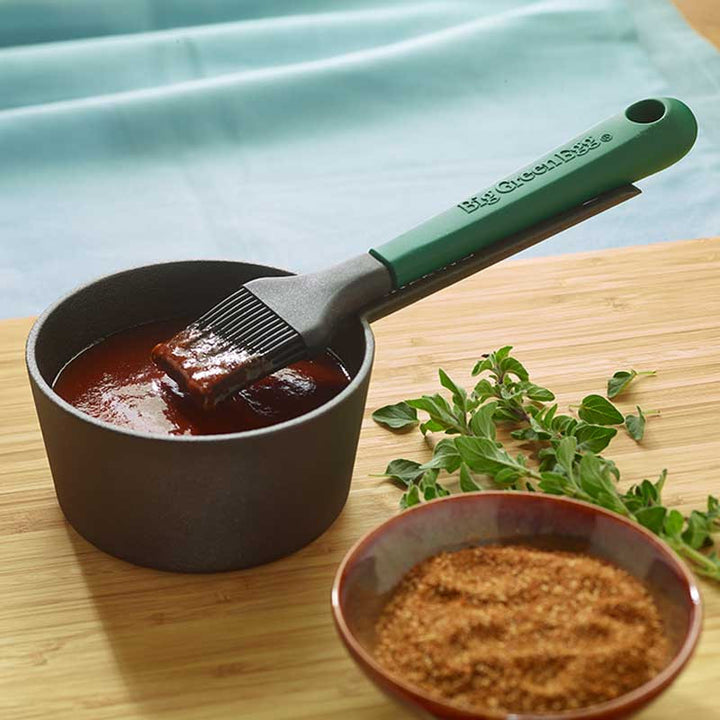 Big Green Egg sauce pot set making sauce