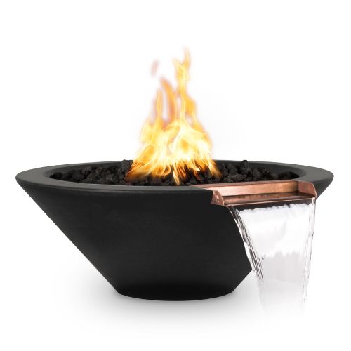 Cazo fire and water bowl black GFRC finish.