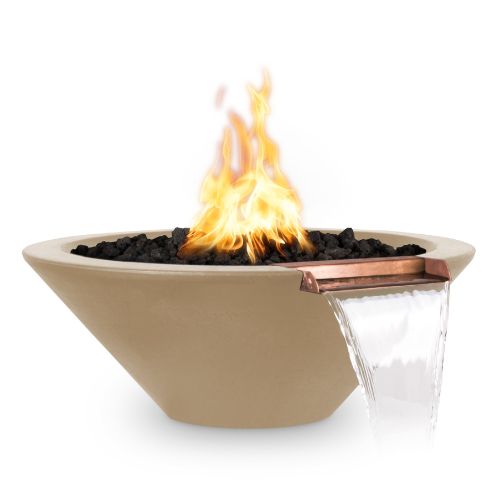 Cazo fire and water bowl brown GFRC finish.