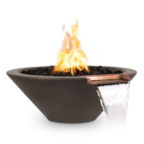 Cazo fire and water bowl chocolate GFRC finish.