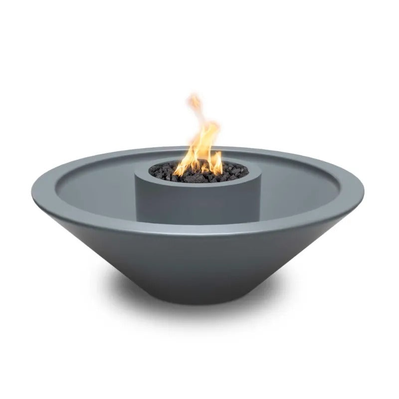 The Outdoor Plus Cazo  48 inch diameter fire and water bowl with a 360 degree water spill.