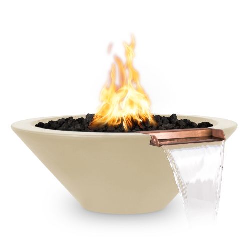 Cazo fire and water bowl vanilla GFRC finish.