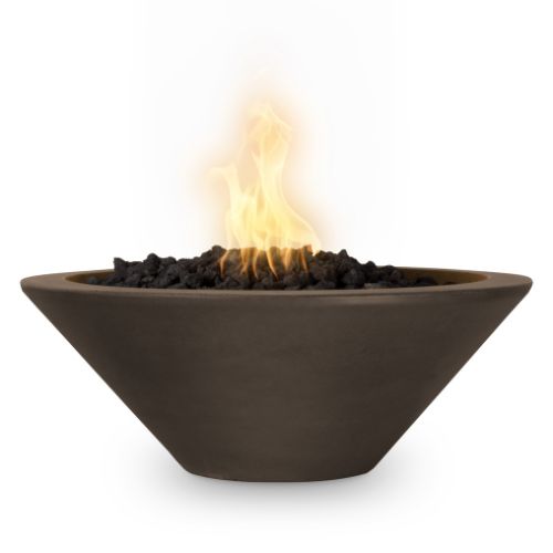 Elegant Cazo fire bowl chocolate GFRC finish.