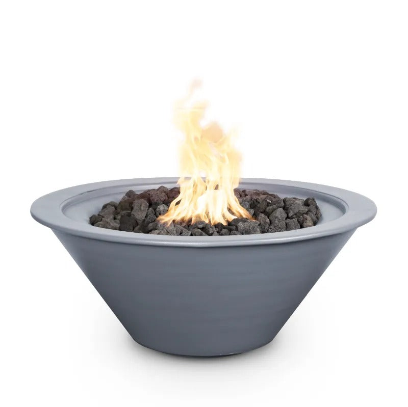 Cazo fire bowl gray powder coated finish.