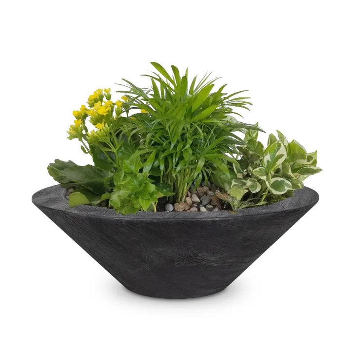 Cazo Planter Bowl - 24" Woodgrain GFRC