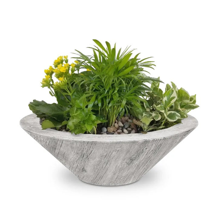 Cazo Planter Bowl - 24" Woodgrain GFRC