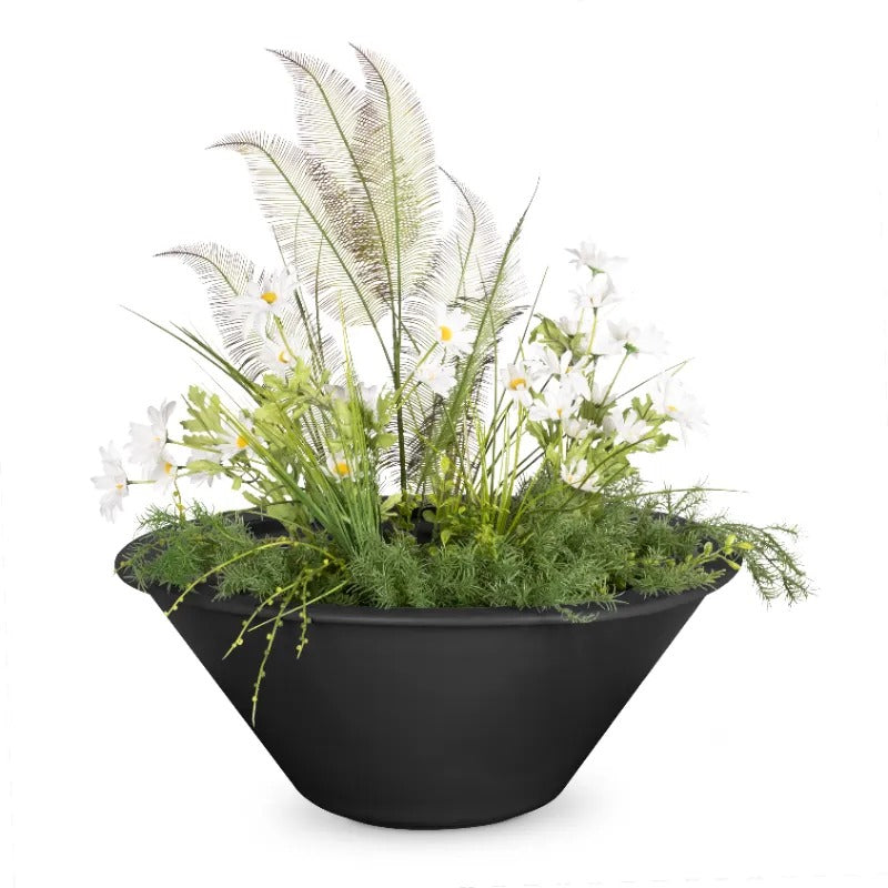 Cazo planter bowl black powder coated