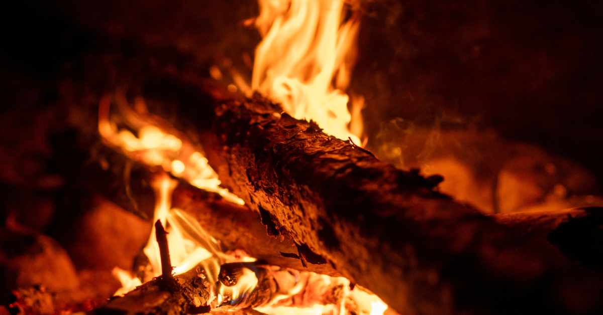 Closeup of logs on fire Spark Magazine